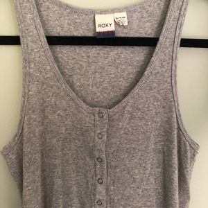 Long, grey, ROXY dress.